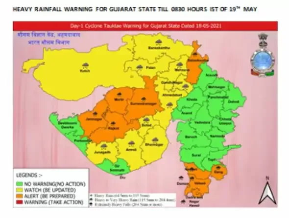 चक्रवात ताउते: गुजरात में चार लोगों की मौत, भारी नुकसान