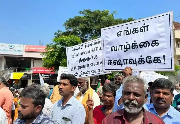 ईशा योग केंद्र के समर्थन में उमड़े ग्रामीण, कहा- स्वार्थी तत्त्वों के बहकावे में नहीं आएंगे