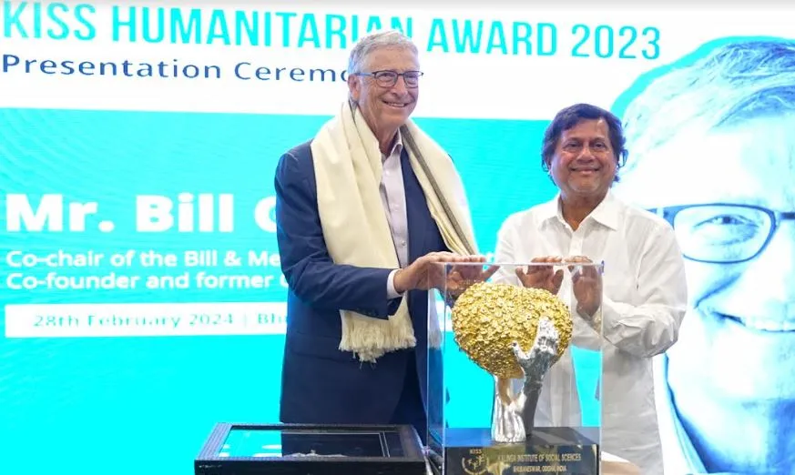 बिल गेट्स को प्रतिष्ठित 'केआईएसएस मानवतावादी पुरस्कार' 2023 मिला