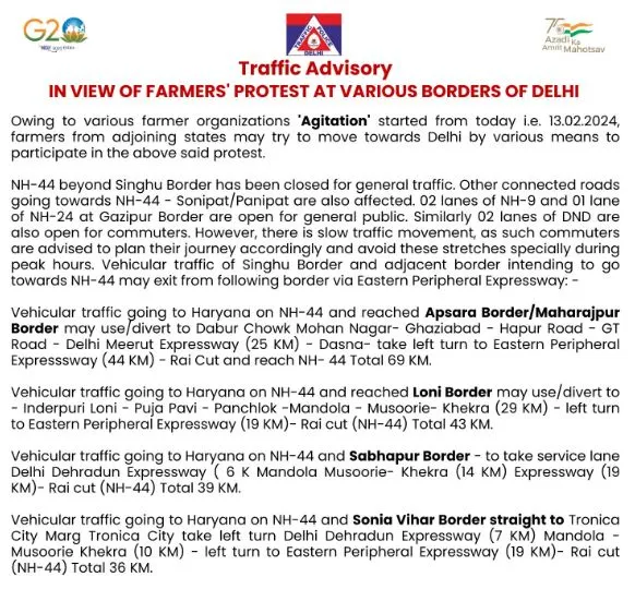 किसानों के विरोध प्रदर्शन के मद्देनज़र दिल्ली में कड़ी की गई सुरक्षा 