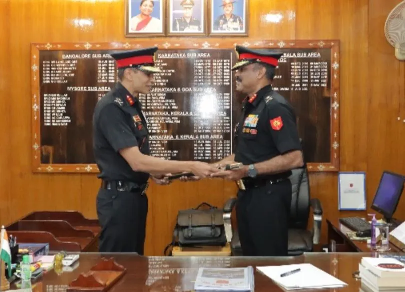कर्नाटक और केरल उपक्षेत्र की कमान में बदलाव, मेजर जनरल वीटी मैथ्यू को मिला कार्यभार