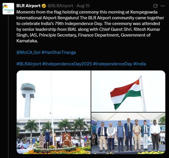 बेंगलूरु: देशभक्ति की धुनों से गूंजा केम्पेगौड़ा अंतरराष्ट्रीय हवाईअड्डा
