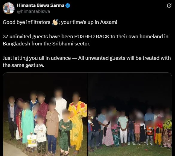 असम ने 37 अवैध बांग्लादेशियों को वापस खदेड़ा: हिमंत बिस्वा सरमा