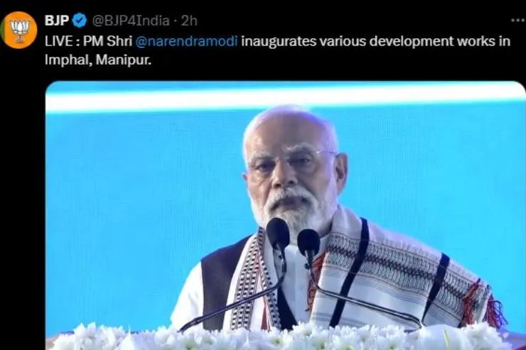 मां भारती के मुकुट पर सजा रत्न है मणिपुर: प्रधानमंत्री