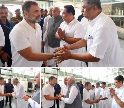 राहुल गांधी ने हरियाणा के आईपीएस अधिकारी पूरन कुमार के परिवार से मुलाकात की