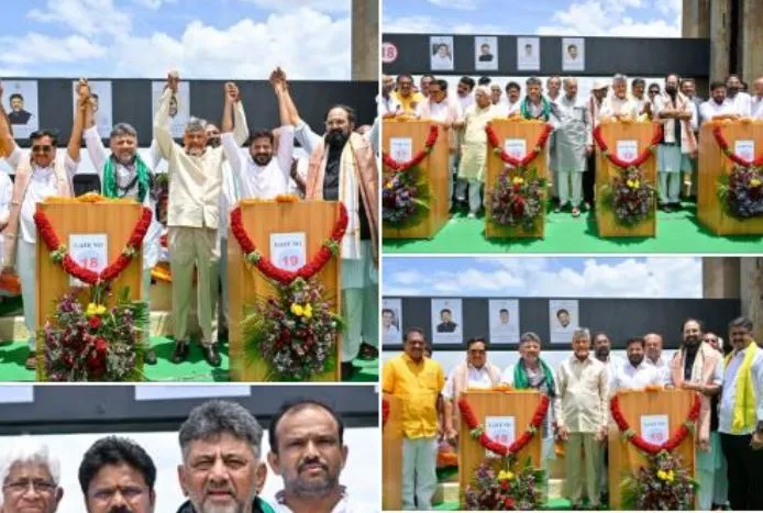 डीके शिवकुमार ने तुंगभद्रा बांध के 33 स्पिलवे गेटों का उद्घाटन किया