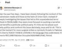 अब समय आ गया है कि पीओके को वापस लिया जाए: अभिषेक बनर्जी 