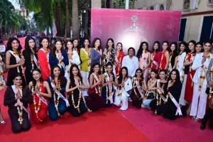 फेमिना मिस इंडिया की प्रतिभागी केआईआईटी कैंपस पहुंचीं