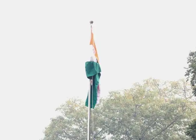 स्थापना दिवस: स्तंभ से गिरा कांग्रेस का झंडा, सोनिया गांधी कर रही थीं फहराने की कोशिश